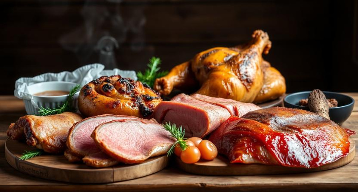 Smoked Products: Poultry, Meat, and Fish Collection